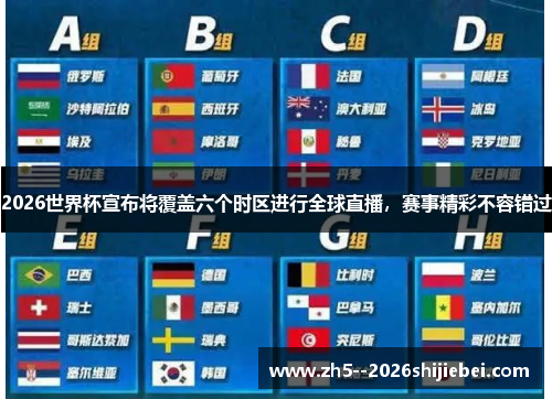 2026世界杯宣布将覆盖六个时区进行全球直播，赛事精彩不容错过